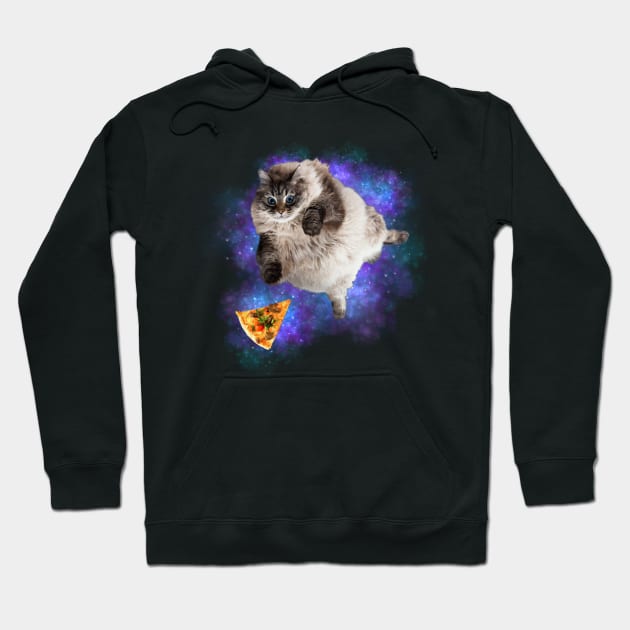 funny pizza cat galaxy Hoodie by UnikRay